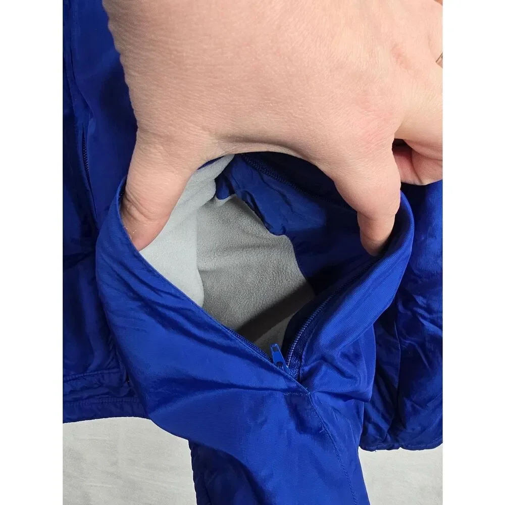 Adidas ClimaProof Kansas Jayhawks Jacket Mens M Blue Fleece Lined Full Zip KU